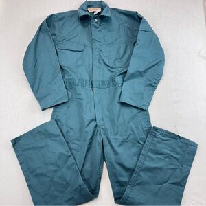 Vintage Big Mac Coveralls Mens 38 Short Green Workwear Boiler Suit Uniform